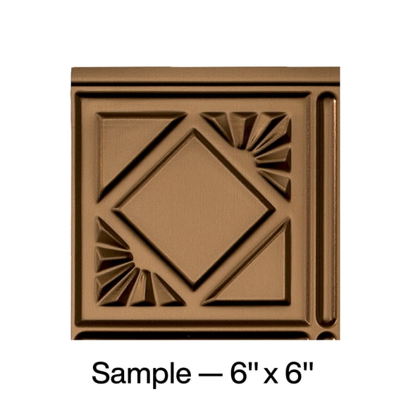 FASÄDE Traditional 4 Decorative Vinyl Backsplash Panel in Oil Rubbed Bronze (6X6 Inch Sample)