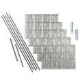 thumbnail image 1 of FASÄDE Traditional Style 4 Decorative Vinyl Backsplash 15 sq ft Kit in Crosshatch Silver, 1 of 7