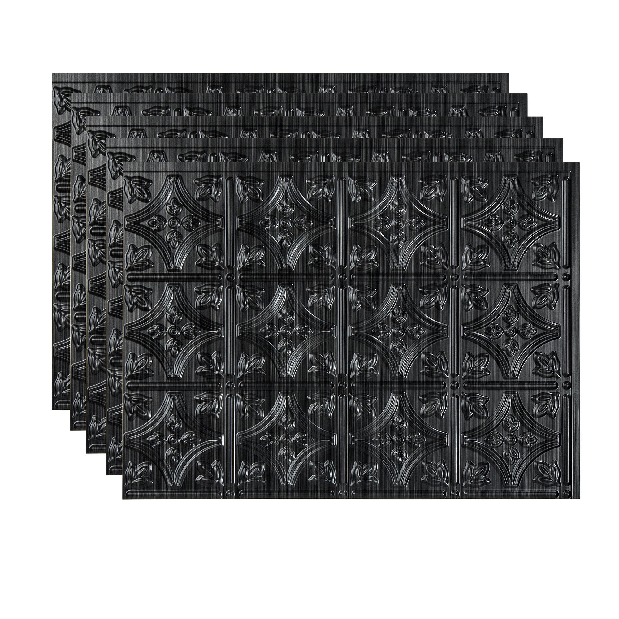 Brushed Onyx Decorative Vinyl Backsplash Panel 18in x 24in