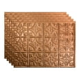 thumbnail image 1 of FASÄDE Traditional Style 1 Decorative Vinyl 18in x 24in Backsplash Panel in Polished Copper (5 Pack), 1 of 7