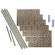 FAS DE Traditional Style 1 Decorative Vinyl Backsplash 15 sq ft Kit in Argent Bronze