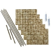 FAS DE Traditional Style 1 Decorative Vinyl Backsplash 15 sq ft Kit in Bermuda Bronze