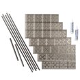 thumbnail image 1 of FASÄDE Traditional Style/Pattern 10 Decorative Vinyl Backsplash 15 sq ft Kit in Brushed Nickel, 1 of 6