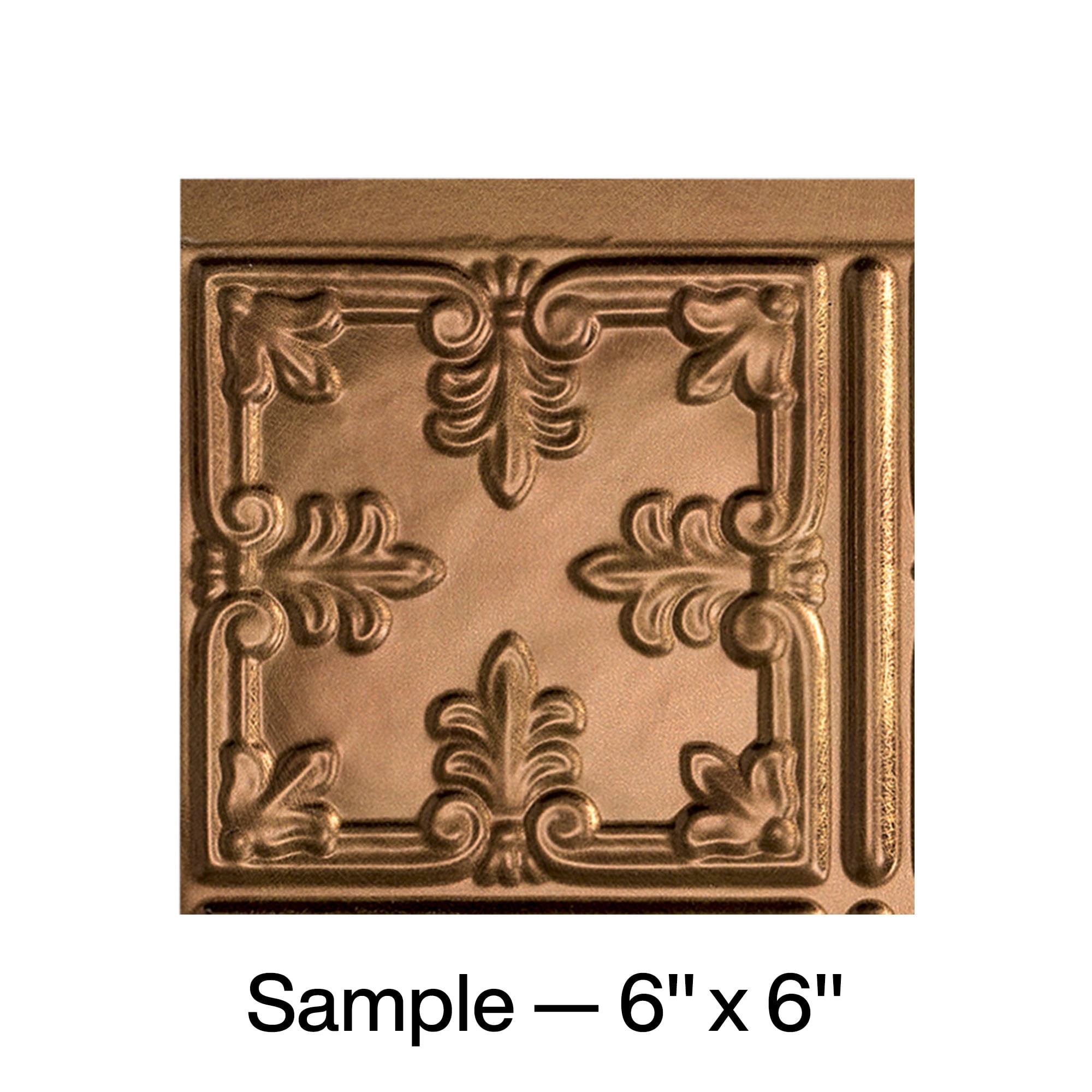 FASÄDE Traditional Style/Pattern 10 Decorative Vinyl Backsplash Panel in Antique Bronze (6X6 Inch Sample)