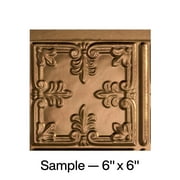 FAS DE Traditional Style/Pattern 10 Decorative Vinyl Backsplash Panel in Antique Bronze 6X6 Inch Sample