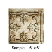 FASÄDE Traditional Style/Pattern 10 Decorative Vinyl Backsplash Panel in Bermuda Bronze (6X6 Inch Sample)