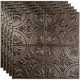thumbnail image 1 of FASÄDE Traditional Style/Pattern 2 Decorative Vinyl 2ft x 2ft Lay in Ceiling Panel in Smoked Pewter (5 Pack), 1 of 5