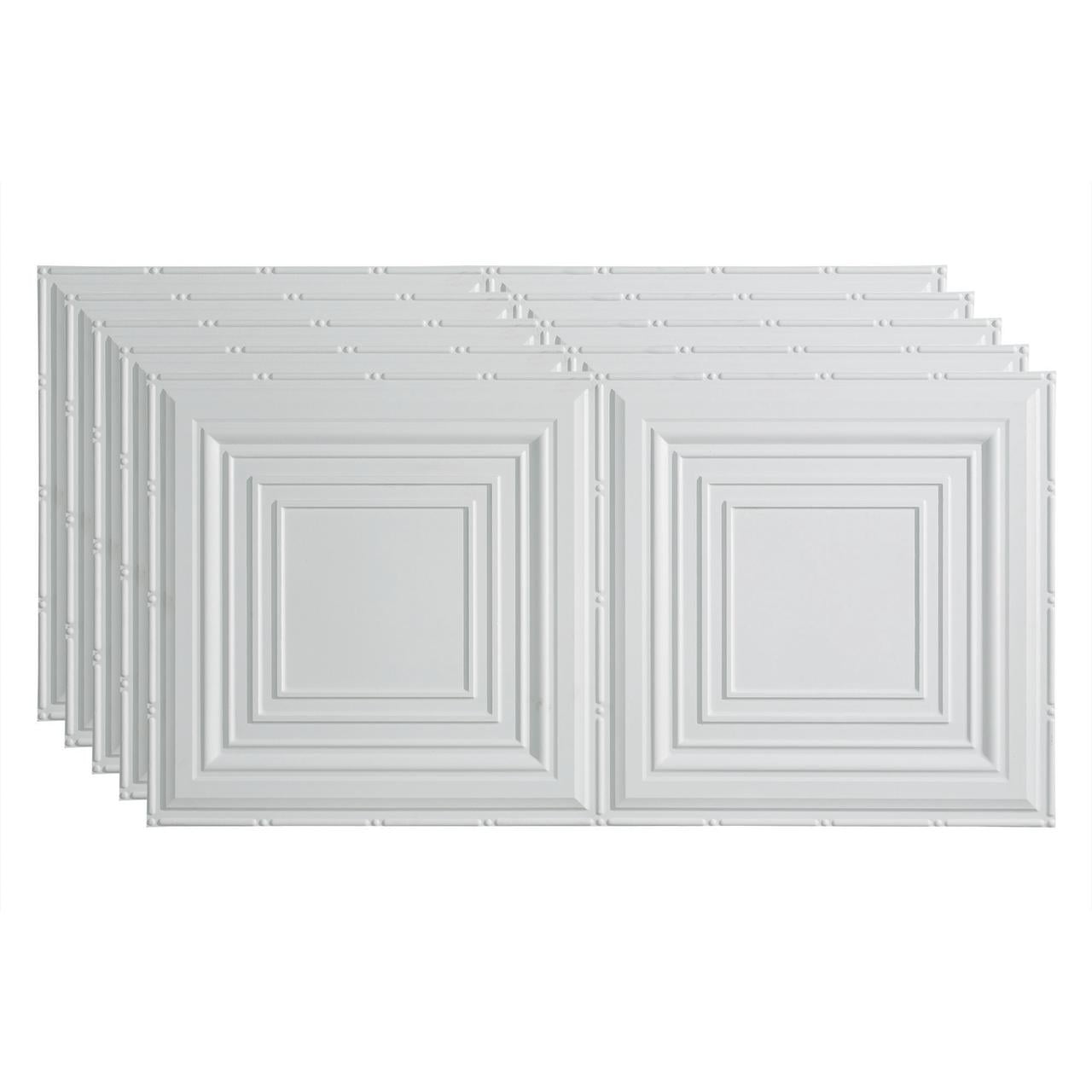 Matte White 48'' x 24'' Decorative Vinyl Ceiling Tile