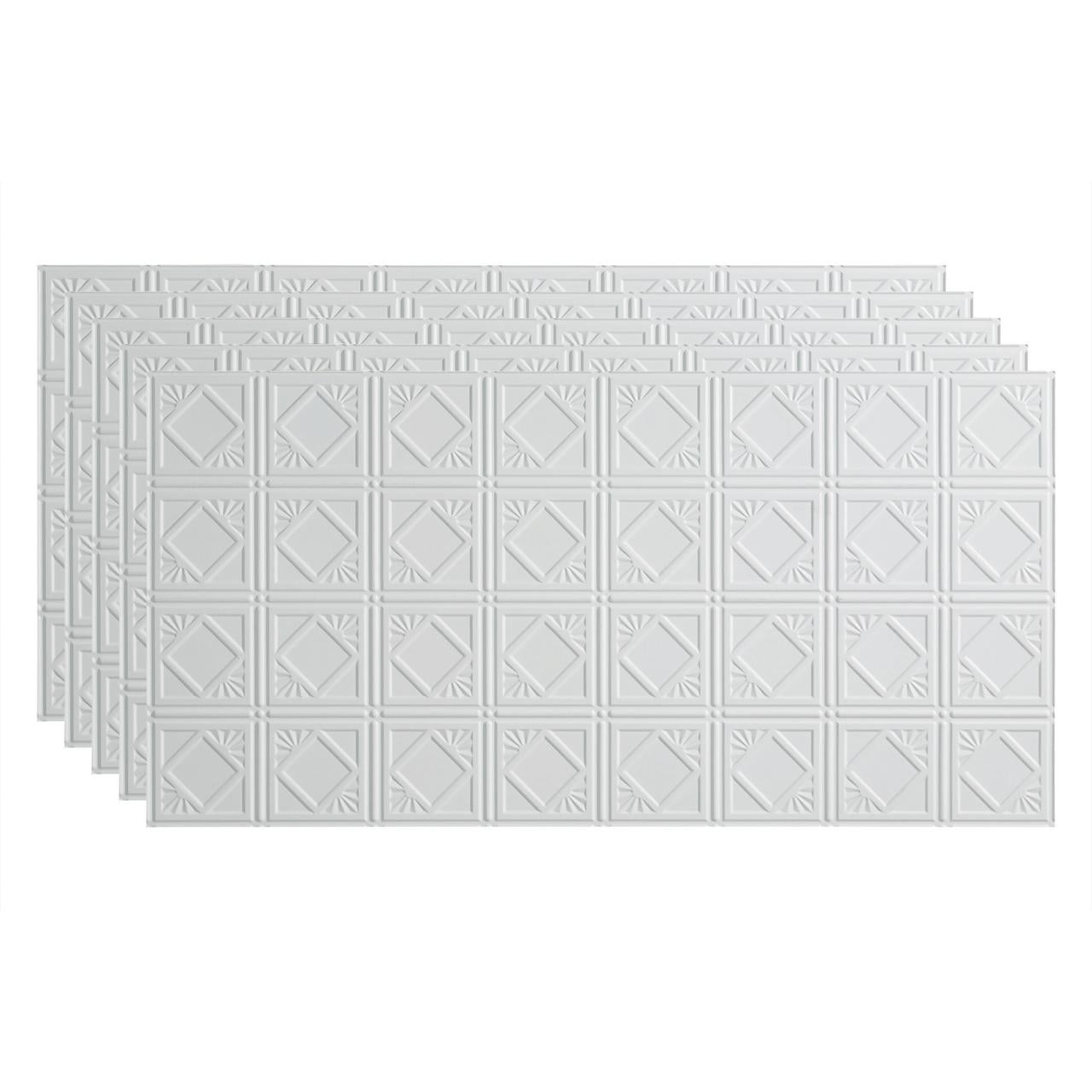 Matte White 48'' x 24'' Decorative Vinyl Ceiling Tiles