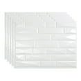thumbnail image 1 of FASÄDE Vista Decorative Vinyl 18in x 24in Backsplash Panel in Gloss White (5 Pack), 1 of 6