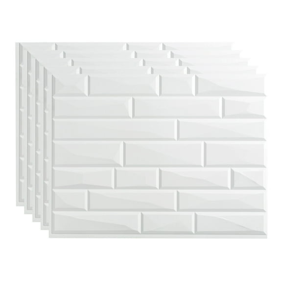 FASÄDE Vista Decorative Vinyl Backsplash 15 sq ft Kit in Matte White
