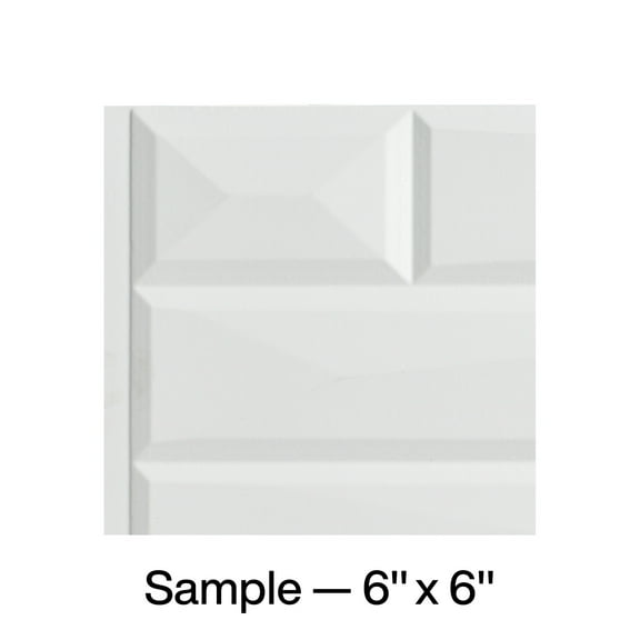 FASÄDE Vista Decorative Vinyl Backsplash Panel in Matte White (6X6 Inch Sample)