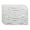 thumbnail image 1 of FASÄDE Waves Decorative Vinyl 18in x 24in Backsplash Panel in Matte White (5 Pack), 1 of 7