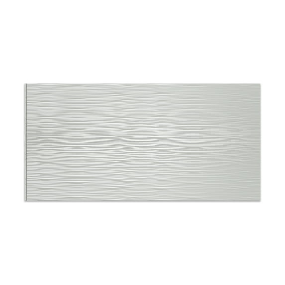 FASÄDE Waves Horizontal 4-foot x 8-foot PVC Wall Panel in Gloss White