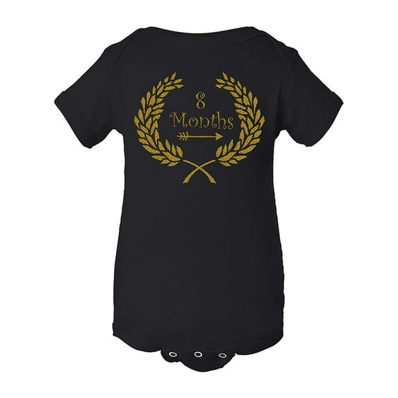 FASCIINO - 1-12 Month Baby Month Milestone Bodysuit Onesie Set (Each Sold Separately)