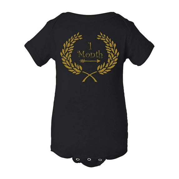 FASCIINO - 1-12 Month Baby Month Milestone Bodysuit Onesie Set (Each Sold Separately)