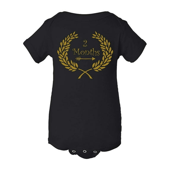 FASCIINO - 1-12 Month Baby Month Milestone Bodysuit Onesie Set (Each Sold Separately)