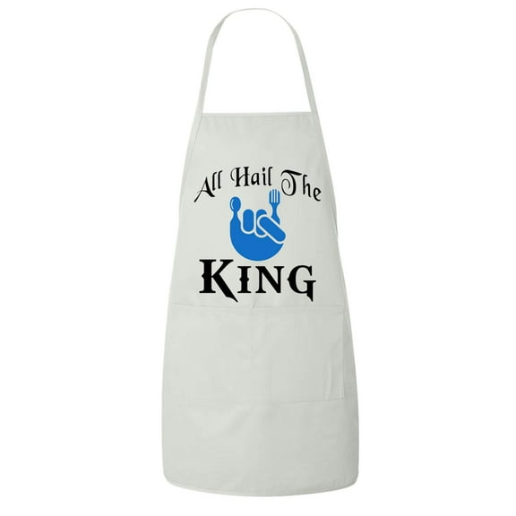 FASCIINO - Cute All Hail the King Chef Apron with Two Front Pockets