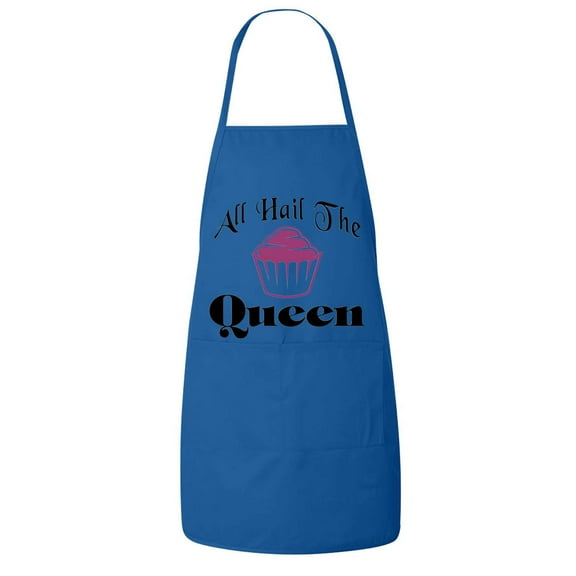 FASCIINO - Cute All Hail the Queen Chef Apron with Two Front Pockets