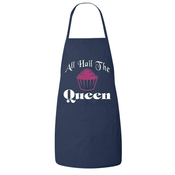 FASCIINO - Cute All Hail the Queen Chef Apron with Two Front Pockets