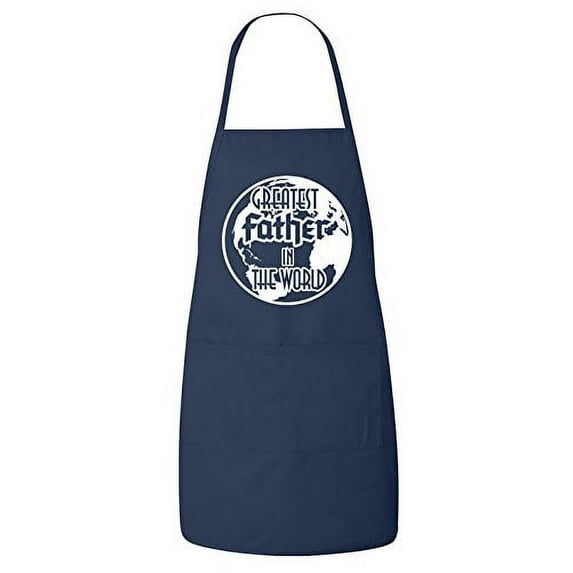 FASCIINO - Greatest Father In The World Chef Apron with Two Front Pockets