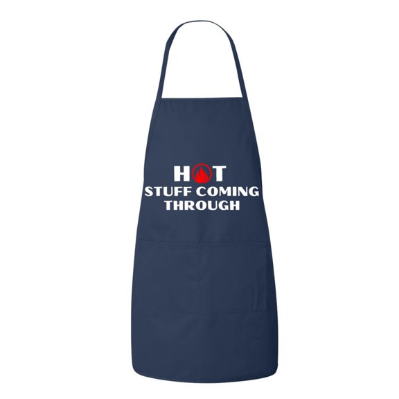 FASCIINO - Hot Stuff Coming Through, Funny Chef Apron with Two Front Pockets