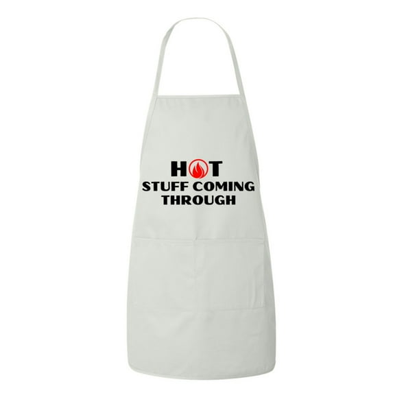 FASCIINO - Hot Stuff Coming Through, Funny Chef Apron with Two Front Pockets