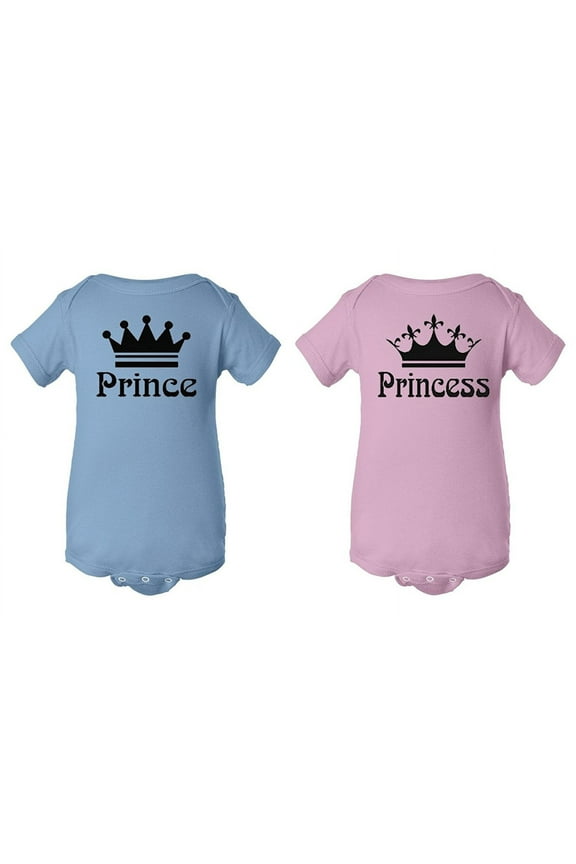 Infant Twins Baby Matching Bodysuit Onesie Set