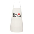 thumbnail image 1 of FASCIINO - Kiss the Cook Chef Apron with Two Front Pockets, 1 of 1