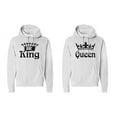 thumbnail image 1 of FASCIINO Matching Couple Hooded His & Hers Sweatshirts Set - King and Queen Crowns, 1 of 2