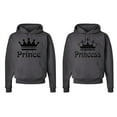 thumbnail image 1 of FASCIINO Matching Couple Hooded His & Hers Sweatshirts Set - Prince and Princess Crowns, 1 of 2