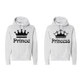 thumbnail image 1 of FASCIINO Matching Couple Hooded His & Hers Sweatshirts Set - Prince and Princess Crowns, 1 of 2