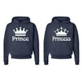 thumbnail image 1 of FASCIINO Matching Couple Hooded His & Hers Sweatshirts Set - Prince and Princess Crowns, 1 of 2