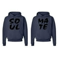 thumbnail image 1 of FASCIINO Matching His & Hers Couple Hooded Sweatshirt Set - SOUL MATE, 1 of 1