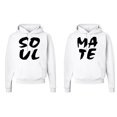 thumbnail image 1 of FASCIINO Matching His & Hers Couple Hooded Sweatshirt Set - SOUL MATE, 1 of 1