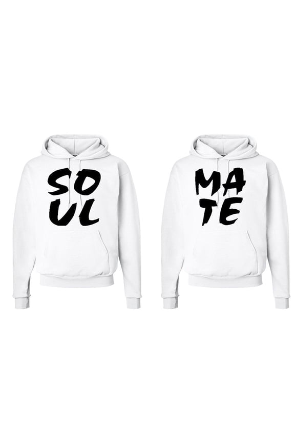 Matching His & Hers Couple Hooded Sweatshirt Set - SOUL MATE