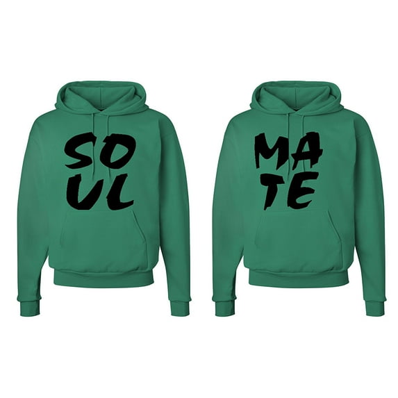 FASCIINO Matching His & Hers Couple Hooded Sweatshirt Set - SOUL MATE