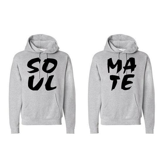 FASCIINO Matching His & Hers Couple Hooded Sweatshirt Set - SOUL MATE