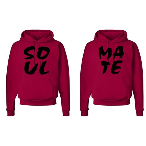FASCIINO Matching His & Hers Couple Hooded Sweatshirt Set - SOUL MATE