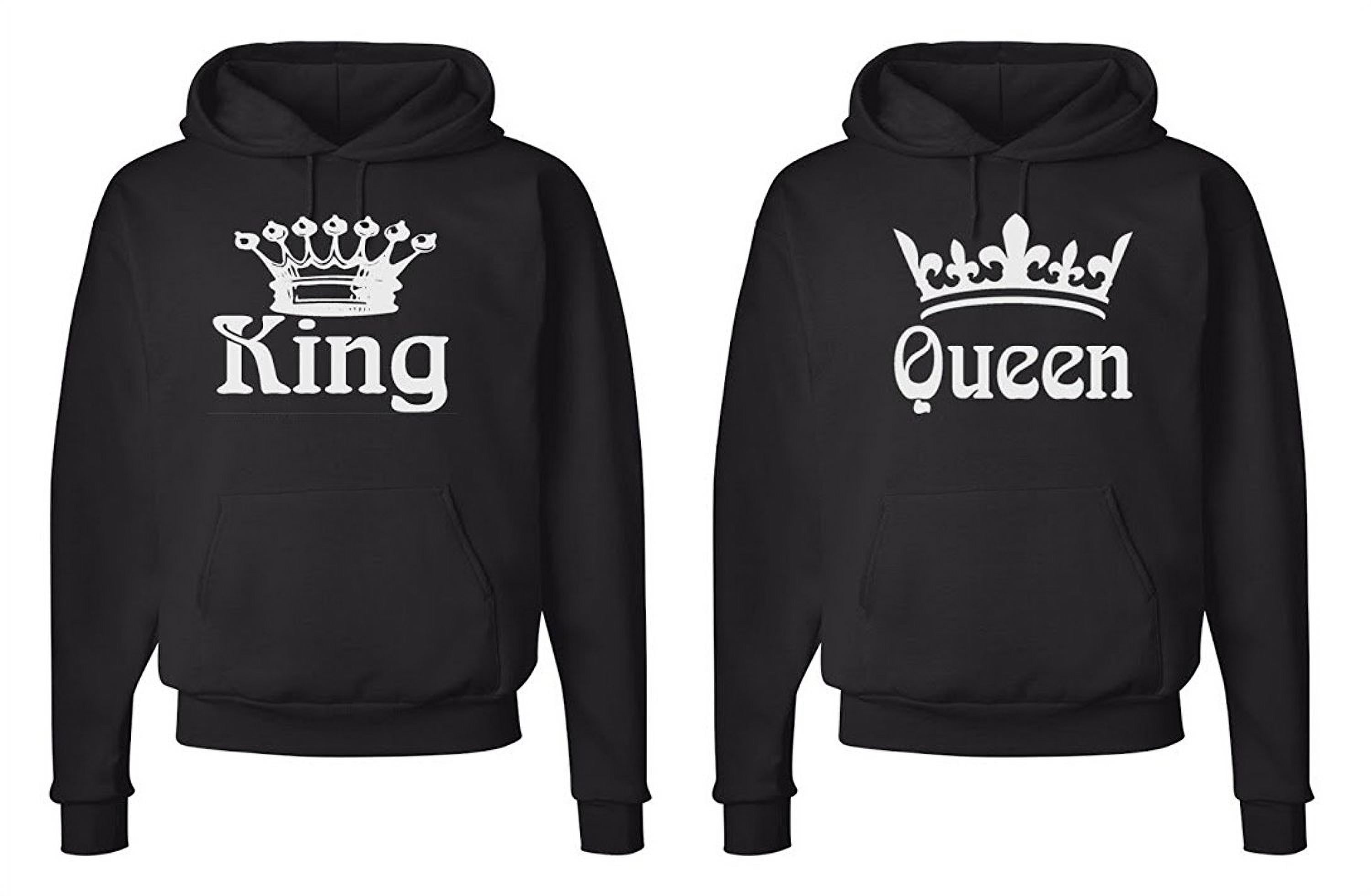 Coppia Felpa con Cappuccio Hoodie King Queen