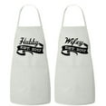 thumbnail image 1 of FASCIINO Set of Hubby and Wifey EST. 2017 His and Hers Couples Apron Valentines Wedding Bridal Gift 2pcs, 1 of 1