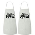 thumbnail image 1 of FASCIINO Set of Hubby and Wifey EST. 2018 His and Hers Couples Apron Valentines Wedding Bridal Gift 2pcs, 1 of 1