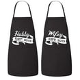 thumbnail image 1 of FASCIINO Set of Hubby and Wifey EST. 2019 His and Hers Couples Apron Valentines Wedding Bridal Gift 2pcs, 1 of 1