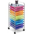 thumbnail image 1 of FASCK 10-Drawer Rolling Storage Cart, Utility Mobile Trolley with Removable Drawers & Universal Casters & 2 Brakes, Versatile Flexible Drawer Organizer Cart for Home, Office (Rainbow), 1 of 6
