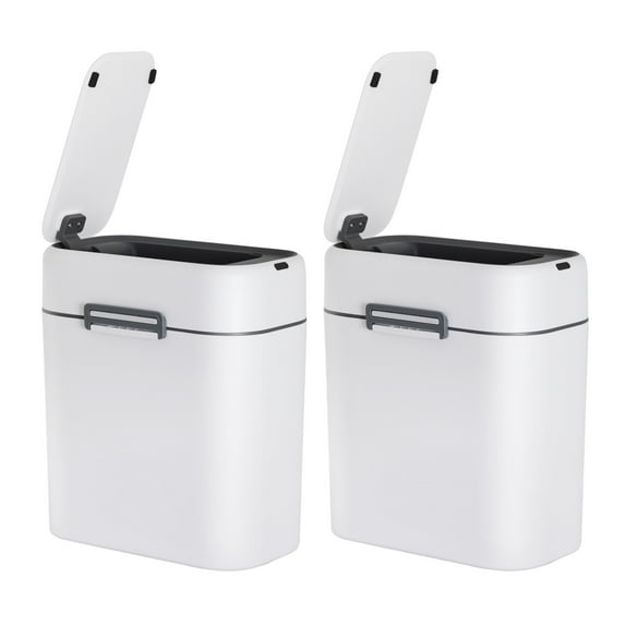 FASCK 2.2 Gallon Trash Can with Lid, Bathroom Small Trash Can Touchless Automatic Garbage Can Smart Motion Sensor Small Trash Can for Bathroom, Bedroom, Kitchen, Office,2