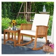 thumbnail image 1 of FASCK 2-Piece Acacia Wood Patio Rocking Chair Set with Table, Natural Wood Outdoor Furniture for Garden Porch Deck, 1 of 9