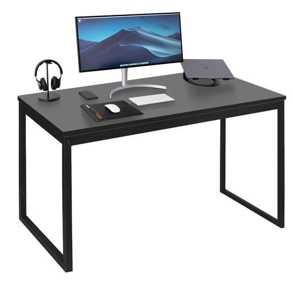 FASCK 47 Inch Modern Laptop Computer Desk Office Table PC Laptop Study Writing Desk Black
