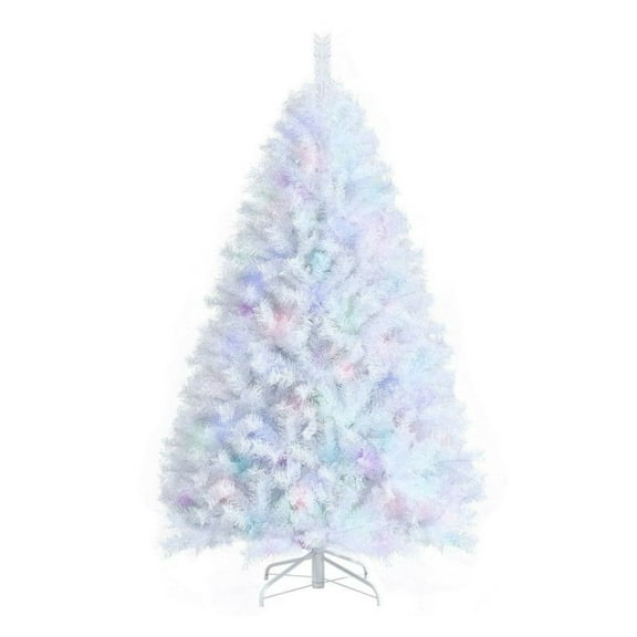 FASCK Artificial Christmas Tree with Iridescent Branch Tips & Metal Base, Glitter Xmas Tree for Modern Home Office Holiday Decoration