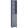 thumbnail image 1 of FASCK  Bathroom Storage Cabinet, Free Standing Bathroom Storage Unit, Tall Linen Tower with 3-Tier Shelves and Drawer, Grey, 1 of 9