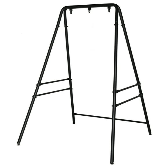 FASCK Black Porch Swing Stand, Swing Frame, Hanging Swing Frame for Outdoors,Heavy Duty Swing Frame Outdoor for Swing, A-Frame Swing Stand Frame Outdoor for Lawn, Hammock Chair Stand,Black